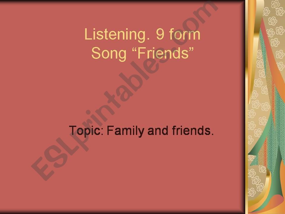 Listening. Friends powerpoint