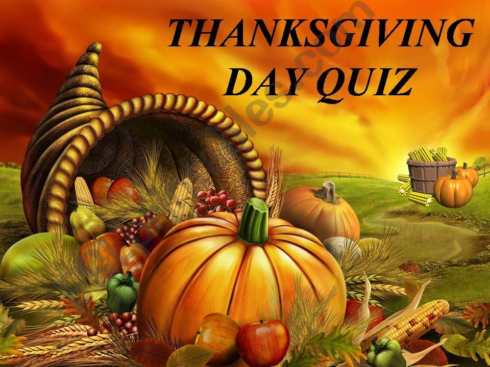 Thanksgiving quiz, PART 1 powerpoint