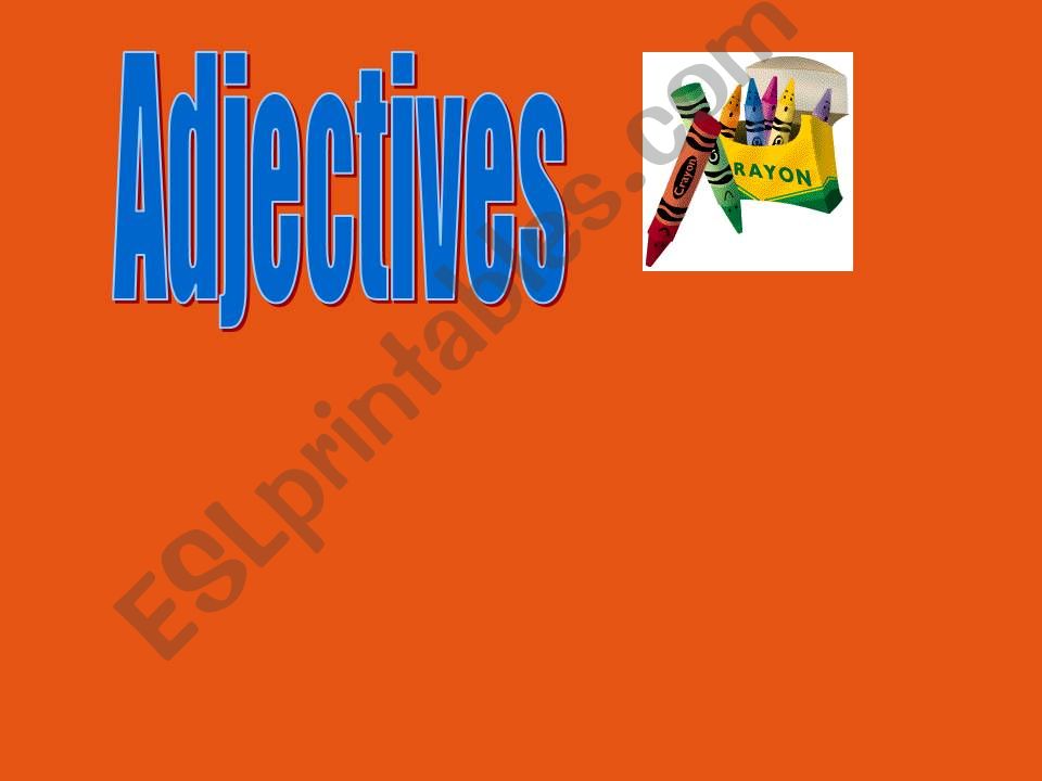 Adjectives powerpoint