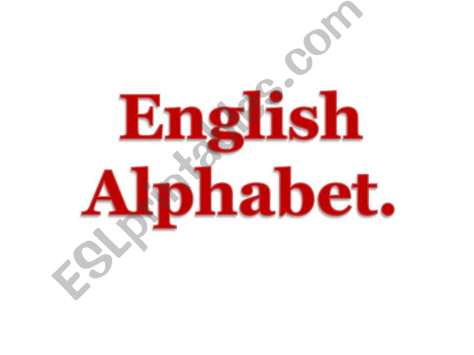 alphabet words powerpoint
