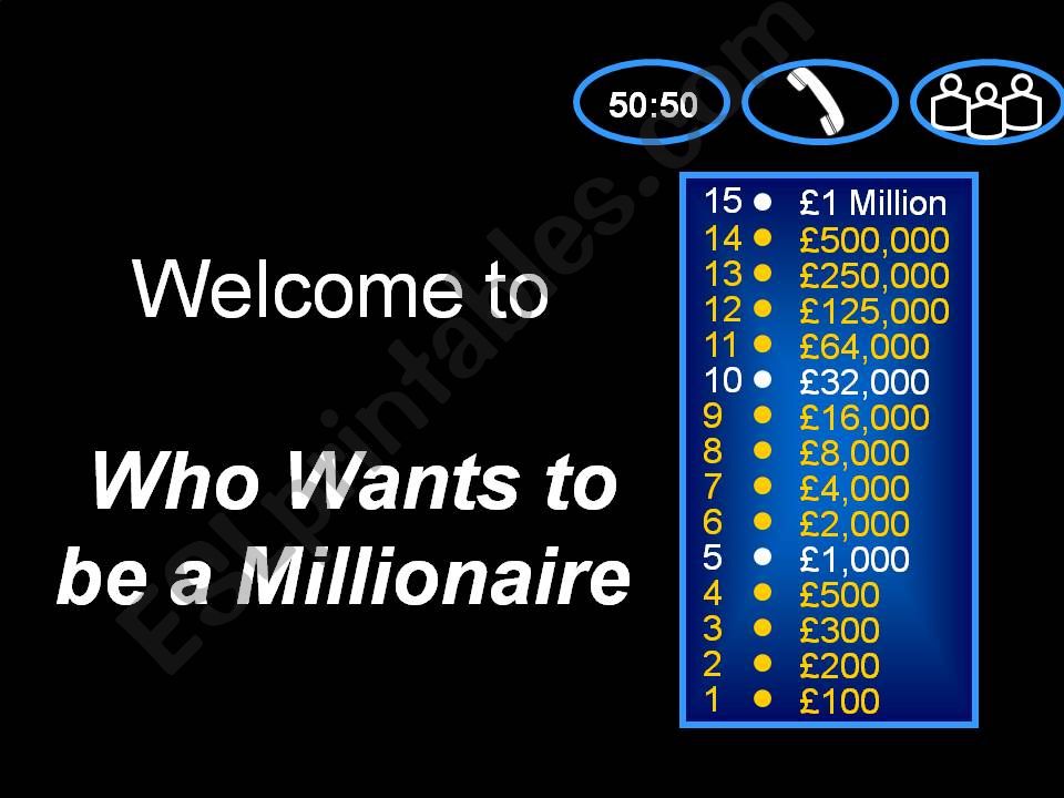 Who wants to be a millionaire