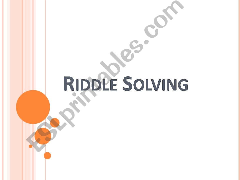riddle solving powerpoint