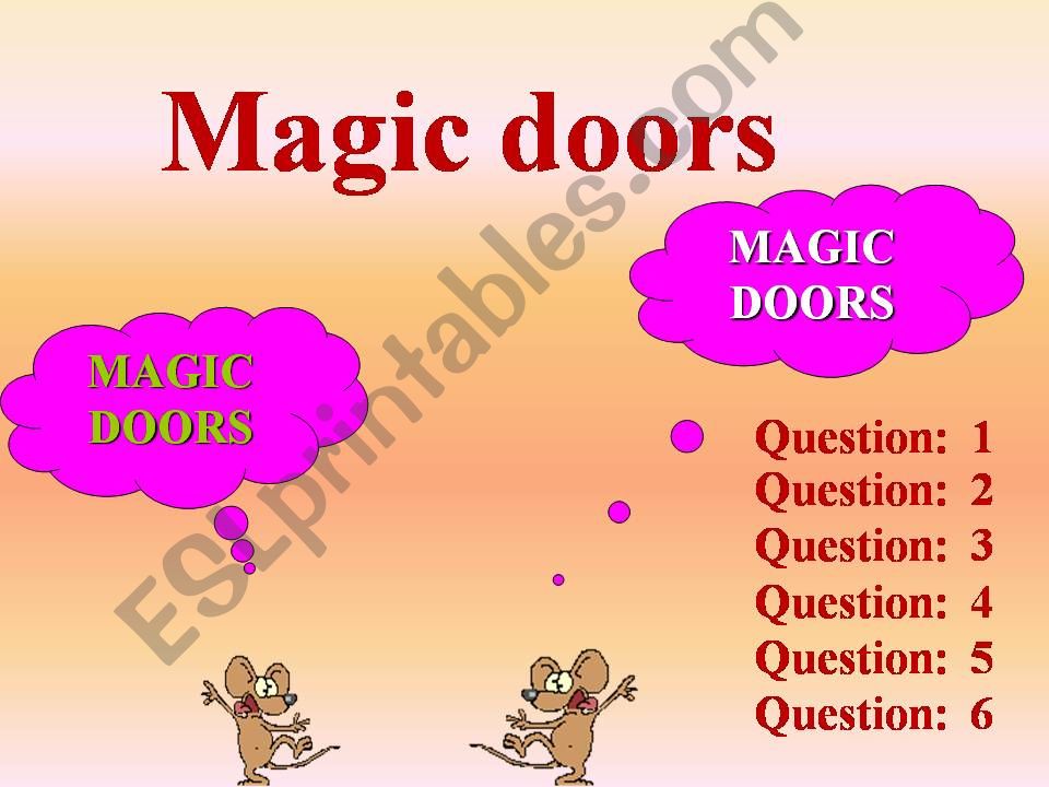 Magic doors - powerpoint game template 