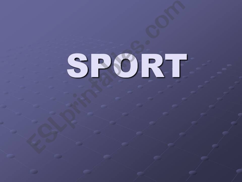 Sport powerpoint