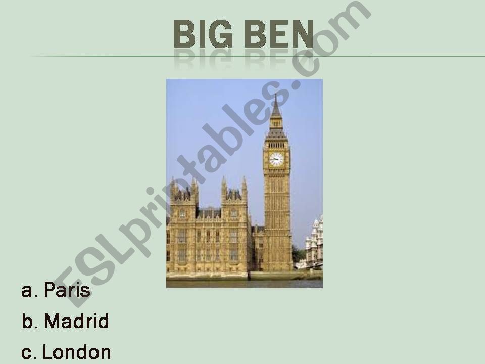 World Landmarks powerpoint