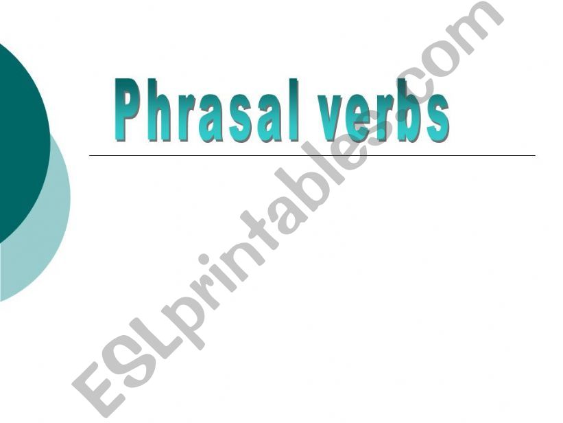 Phrasal Verbs powerpoint