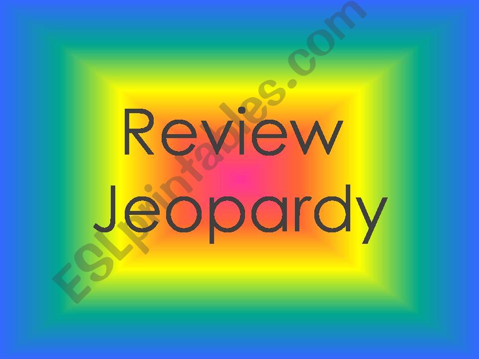 Beginner Jeopardy powerpoint