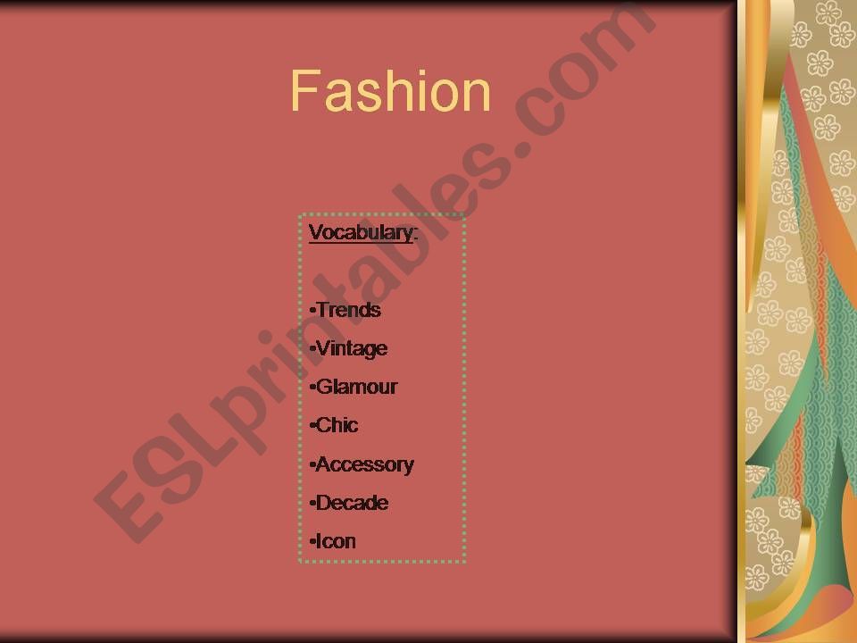 Fashion through the Decades powerpoint
