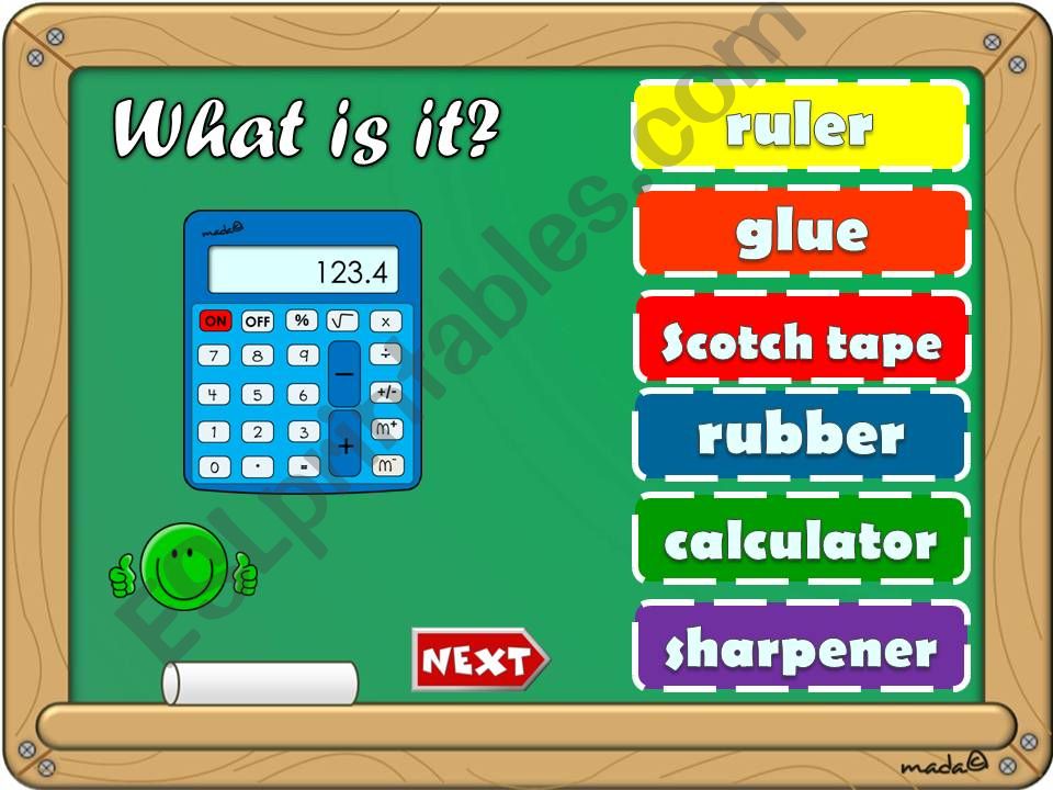 Classroom objects *GAME* 3/3 powerpoint