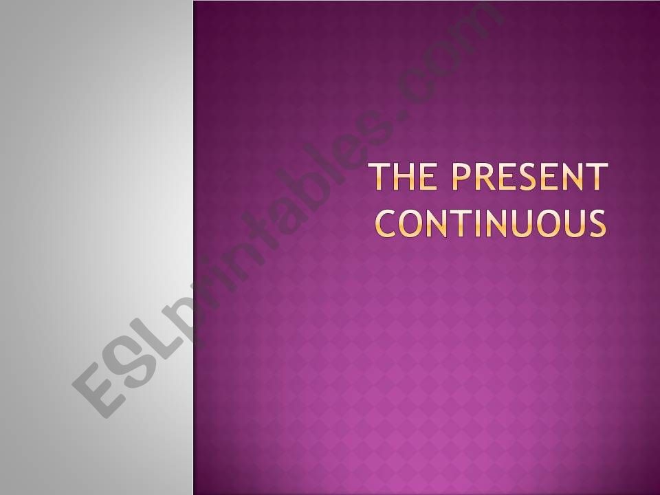 present continuous  powerpoint