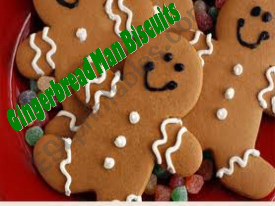 Gingerbread Man Biscuits. powerpoint