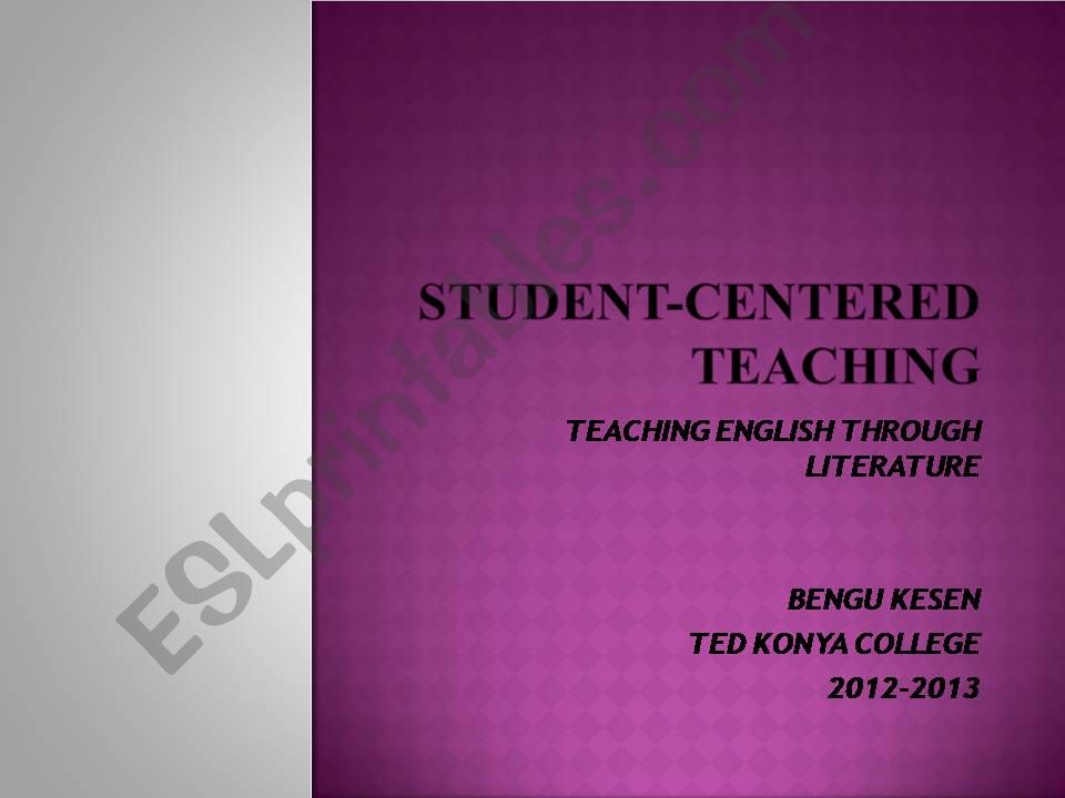 Literature in teaching  powerpoint