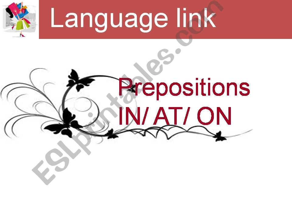 Preposition - IN/AT/ON powerpoint