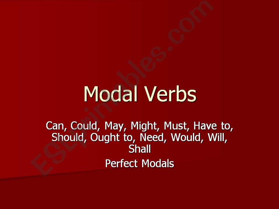 Modal verbs powerpoint