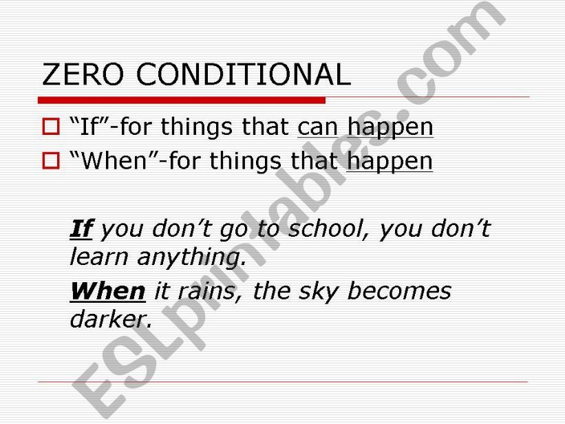 Zero Conditional powerpoint