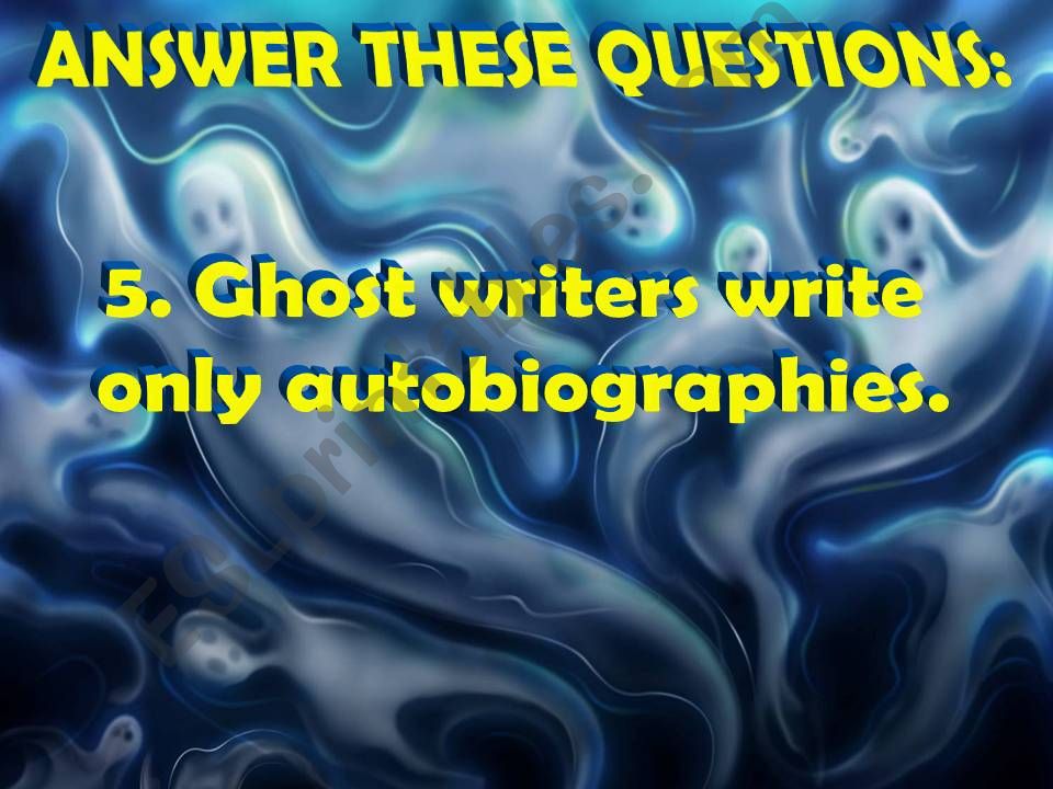 LISTENING COMPREHENSION - Ghost Writers - with SOUND - Part 4 of 4