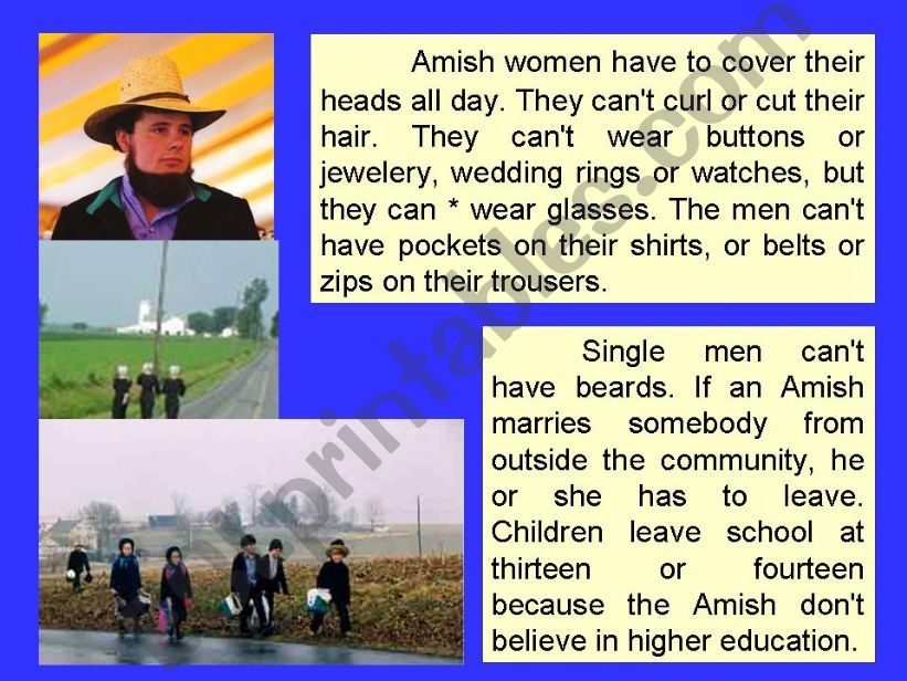 The Amish - part 2 powerpoint