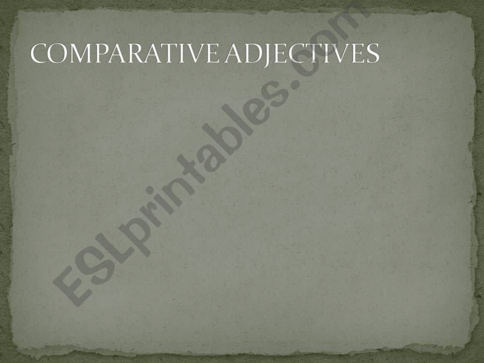 comparative adjectives powerpoint