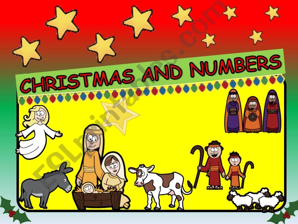 CHRISTMAS AND NUMBERS- 12 SLIDES