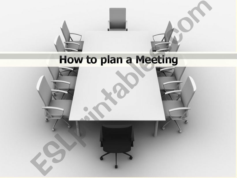 How To Plan A Meeting powerpoint