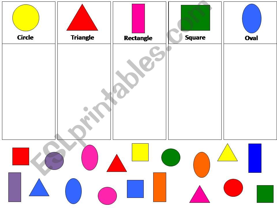 Shapes sorting activity  powerpoint