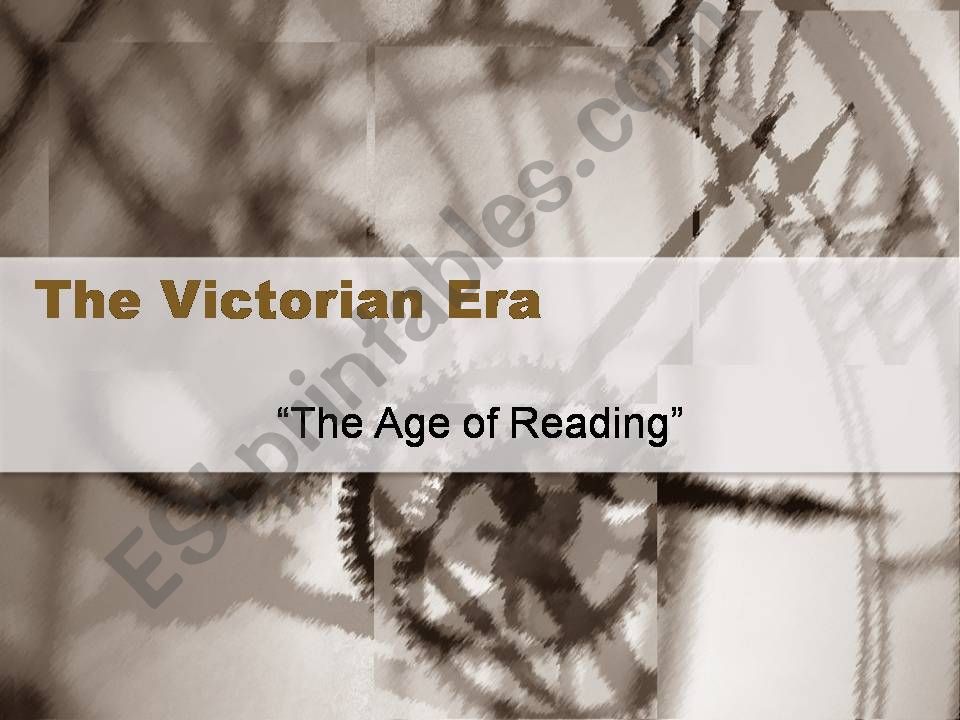 victorian literature powerpoint