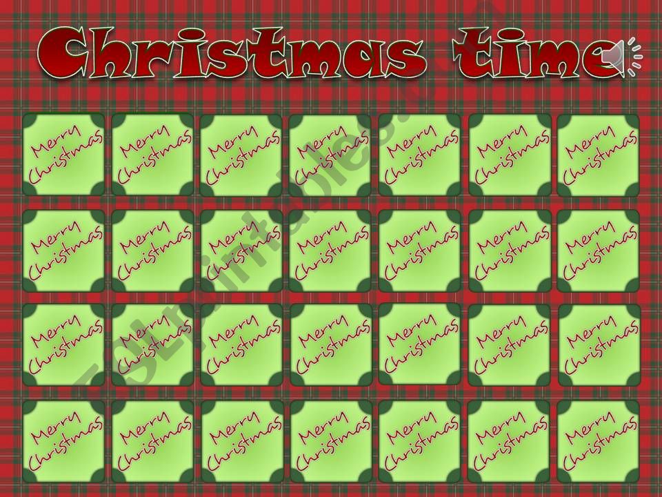Christmas time - memory game  powerpoint