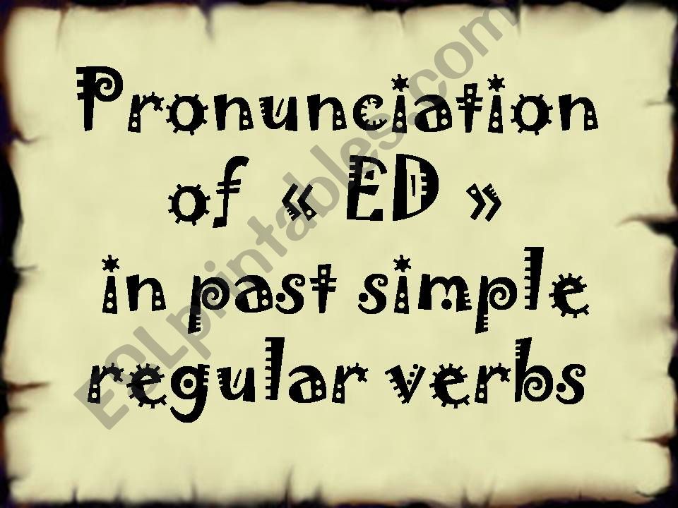 PAST SIMPLE - pronunciation of ED - with sound