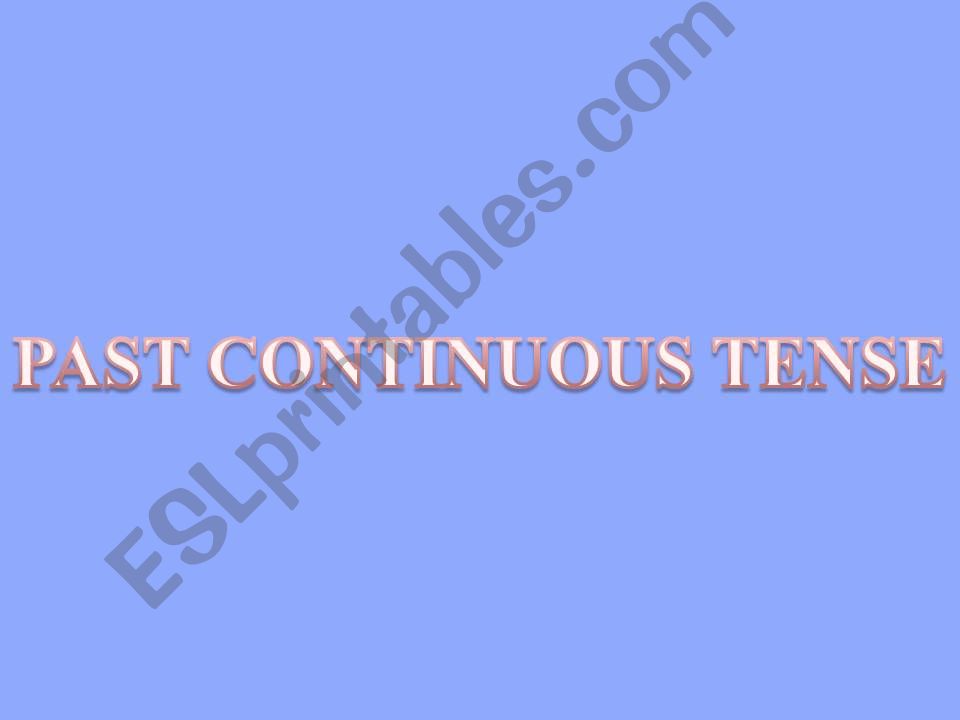 past continuous tense powerpoint