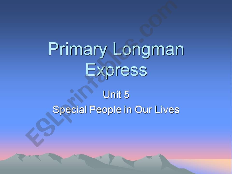 Special People in Our Lives powerpoint