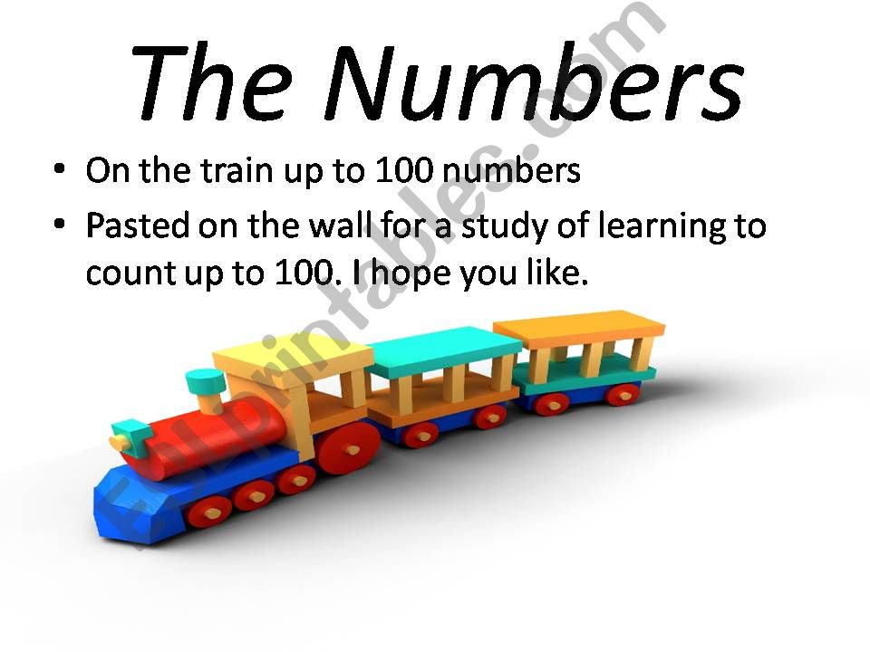 One hundred train powerpoint