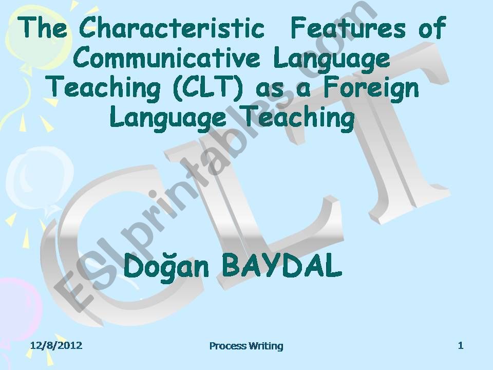 Communicative Language Teachig