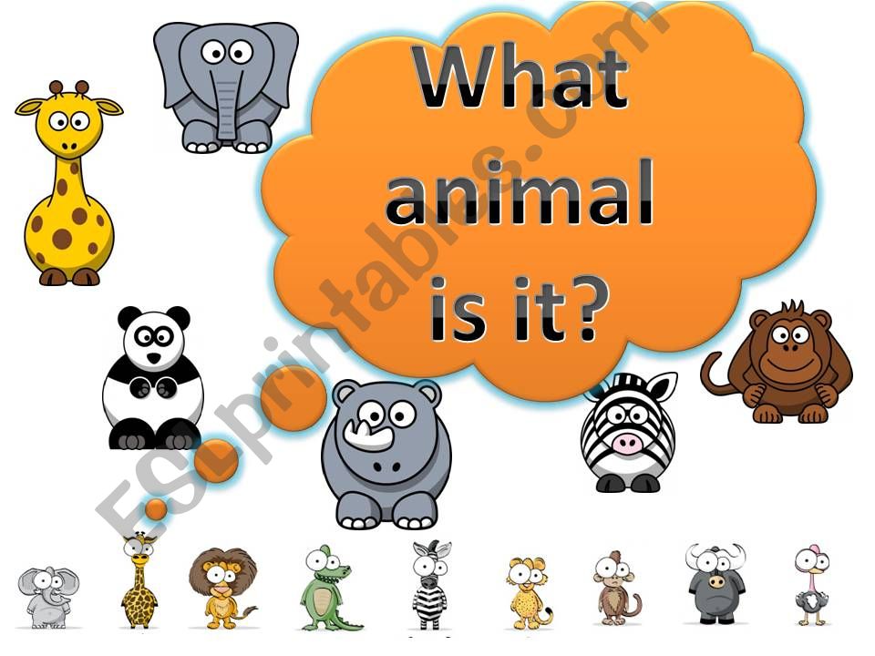 WILD ANIMALS - read and guess! 