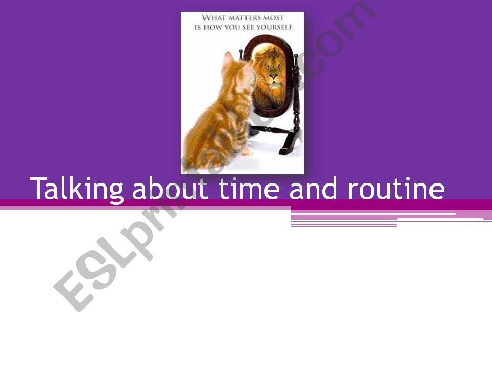Time and Routine powerpoint