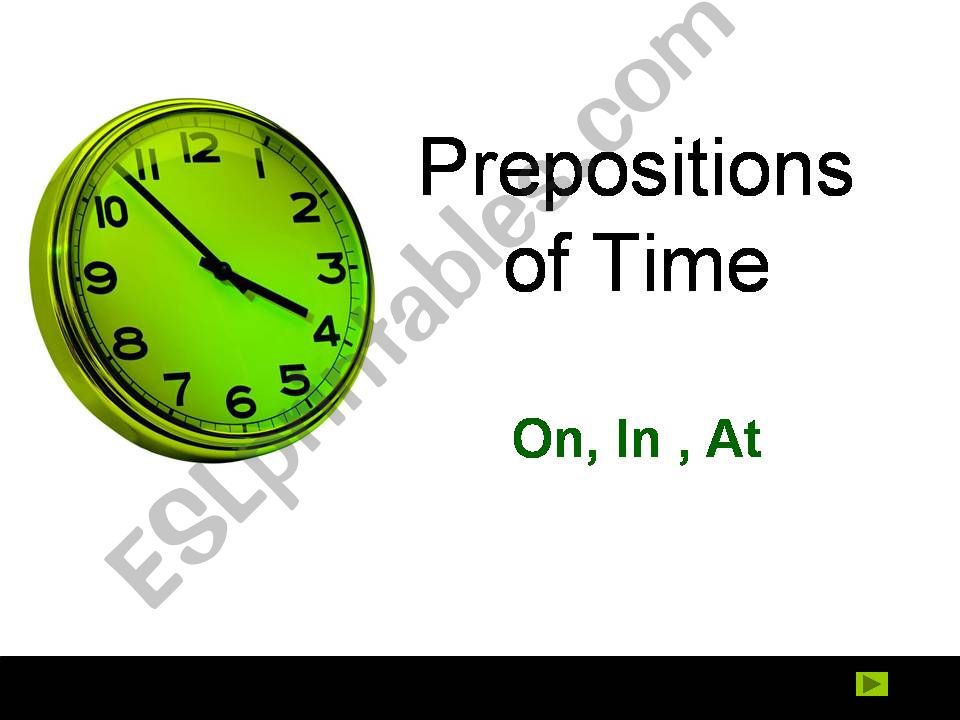 Prepositions of Time powerpoint