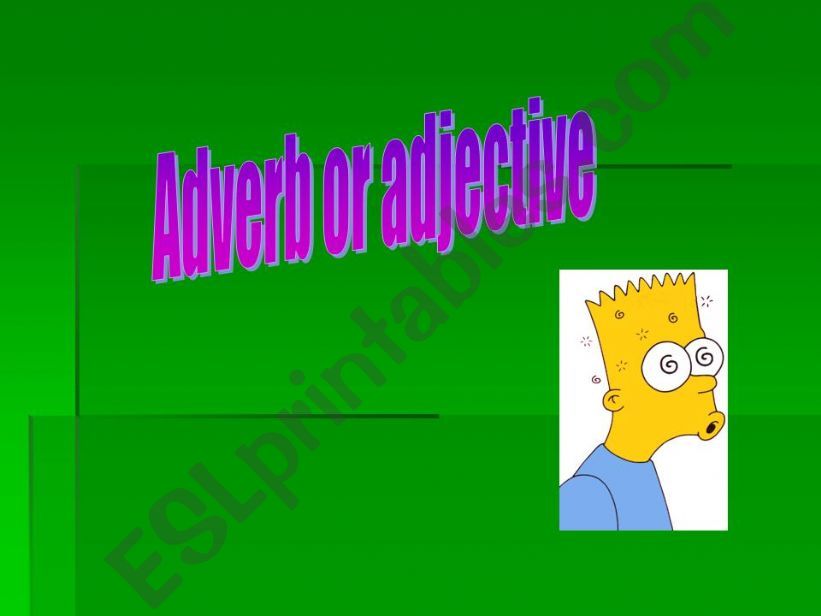 adverb or adjective powerpoint
