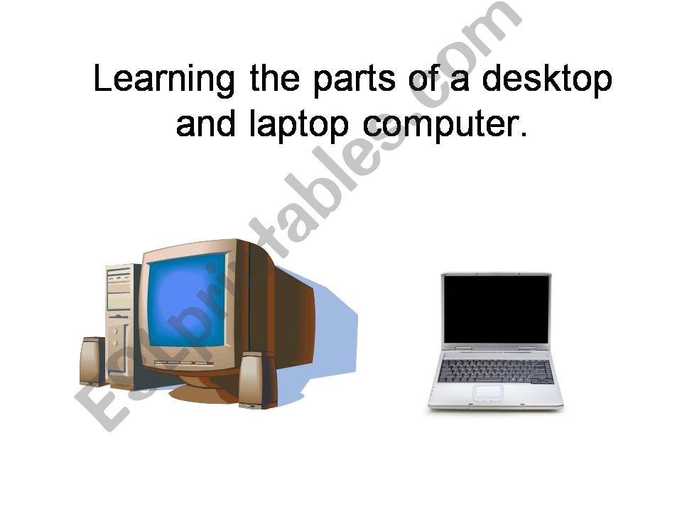 ESL English PowerPoints Parts of the computer