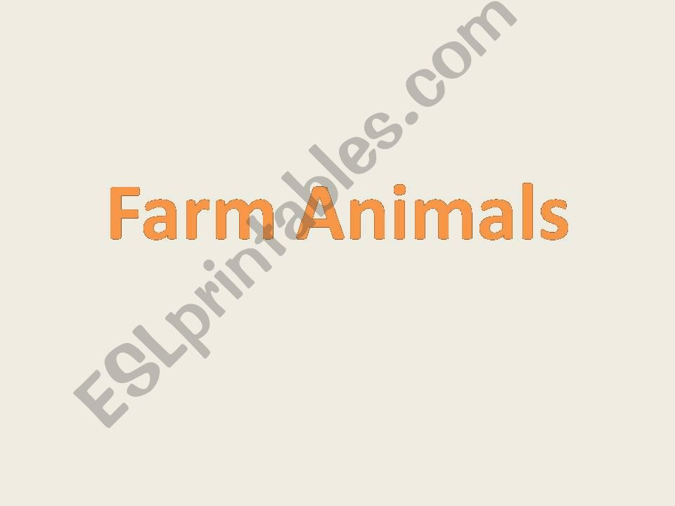 FARM ANIMALS powerpoint