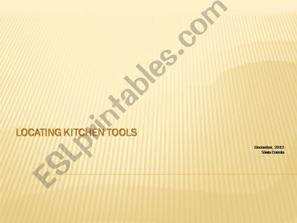 locating kitchen tools powerpoint