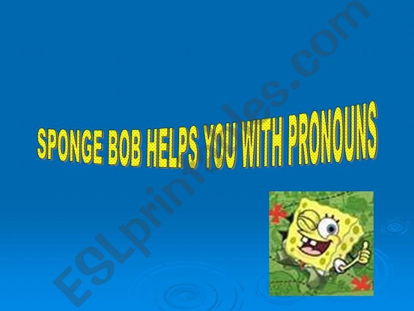 sponge bob helps you with pronouns