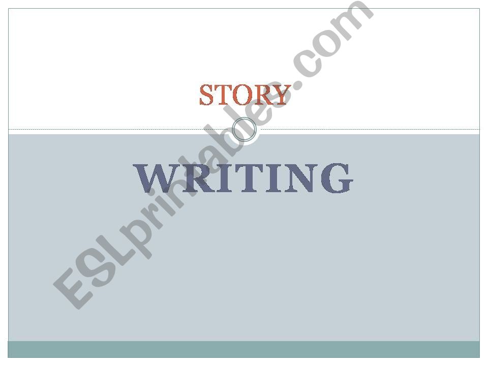 story writing powerpoint