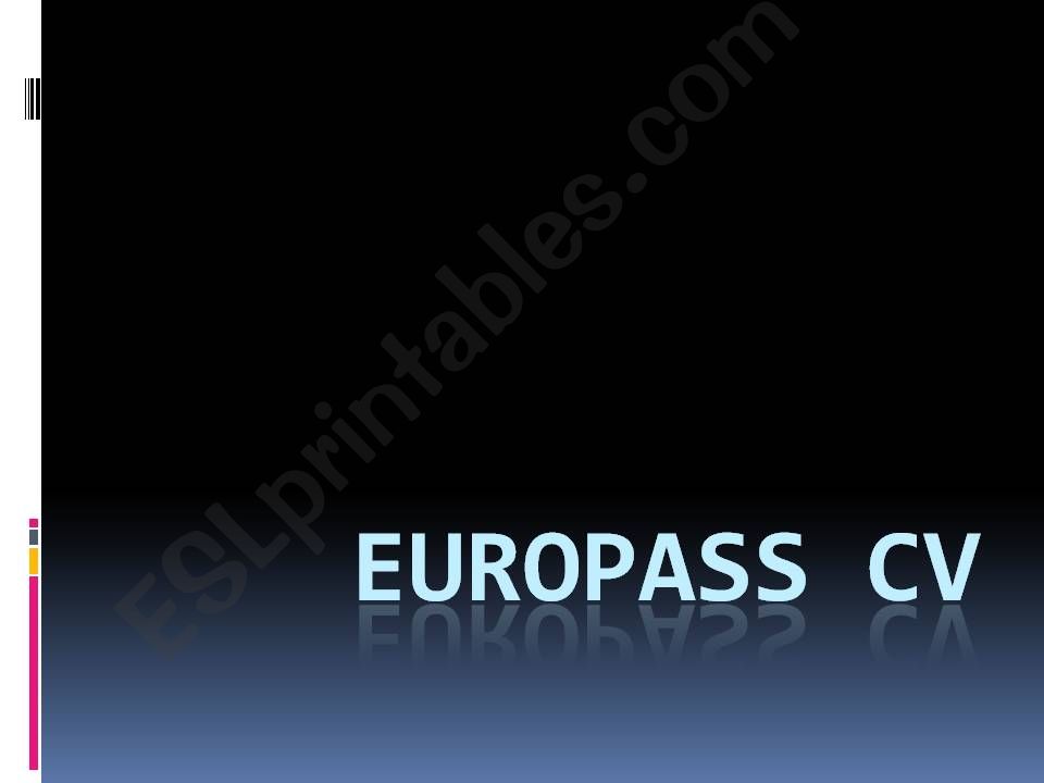 Europass CV powerpoint