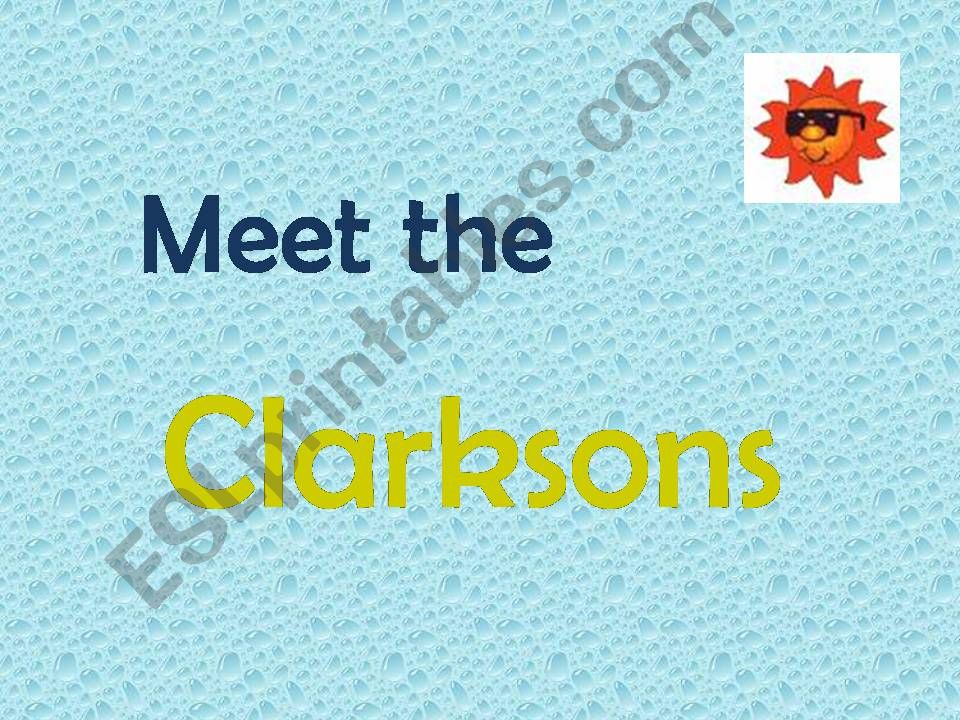 Meet the Clarksons powerpoint