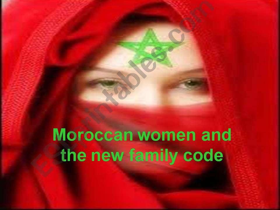 women in Morocco powerpoint