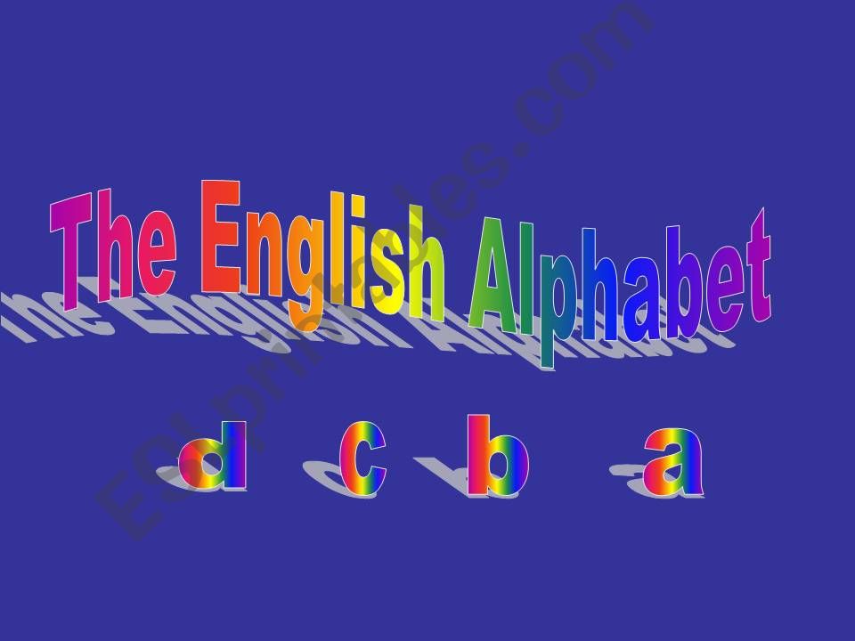 The English Aphabet powerpoint