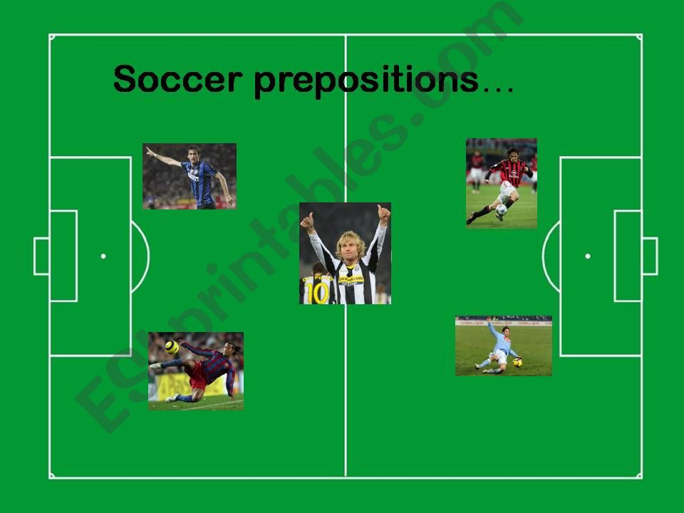 Soccer Prepositions of place powerpoint
