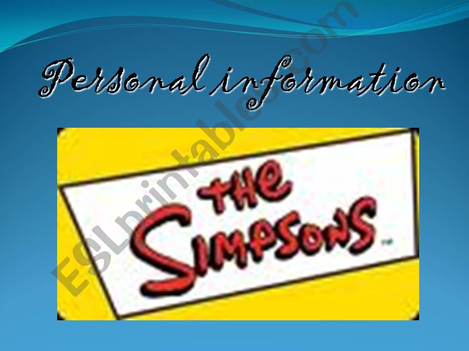 Personal details powerpoint