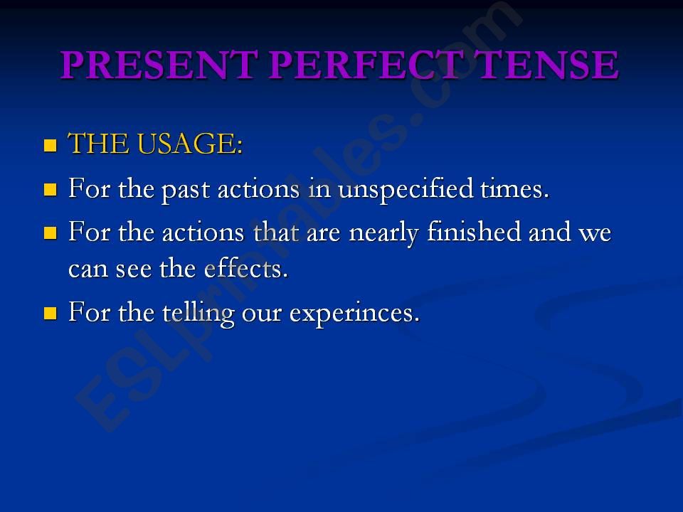 Present Perfect powerpoint