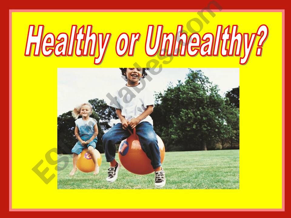 Healthy Unhealthy Game powerpoint