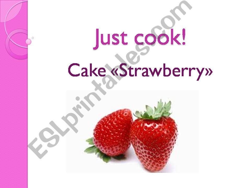 strawberry cake recipe powerpoint